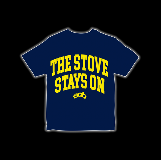 THE STOVE STAYS ON (NAVY BLUE/YELLOW)